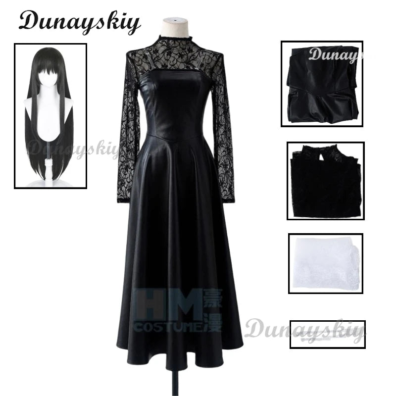 Osaragi Cosplay Anime Sakamoto Days the Order Member Ms. Osaragi Black PU Dress Roleplay Girls Outfit Halloween Party Customized