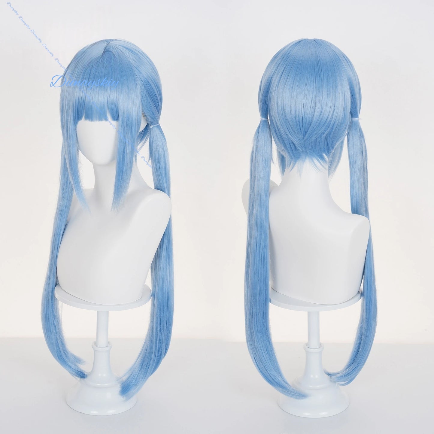 Game Honkai: Nexus Anima Cosplay Wig Prop Costume Blue Long Double Ponytails Wigs Kawaii Jirai Kei Girls Head Halloween