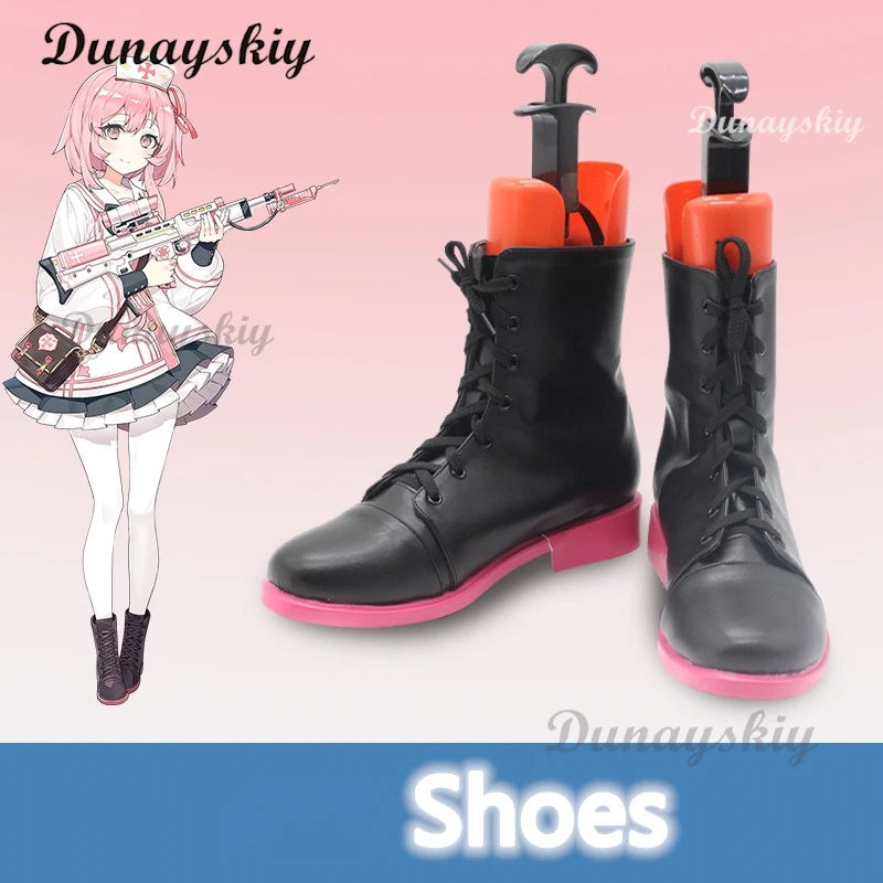 Game Blue Archive Sumi Serina Cosplay Costume Wig Women Uniform Casual Jacket Skirt Wig Nurse Hat Bow Halloween Party Suit