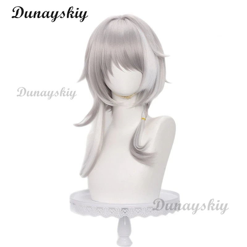 Honkai Star Rail Cipher Cosplay Wig Cifera Gray White Long Hair Amphoreus Halloween Party for Women Girls Carnival Props