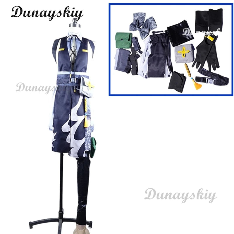 Wuthering Waves Rover Cosplay Costume Wig Female Uniform Bag Stocking Main Character Resonator Halloween Party for Women Prop