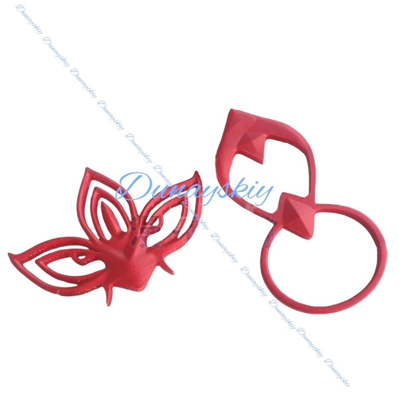 Game Genshin Impact Ronova Ruler of Death Cosplay Costume Silver Wig Red Headwear Woman Girl Halloween Cos Props Festival Suit