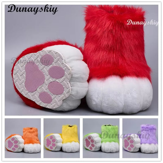 Furry Cosplay Paw Shoes Rubbit Cat Boots