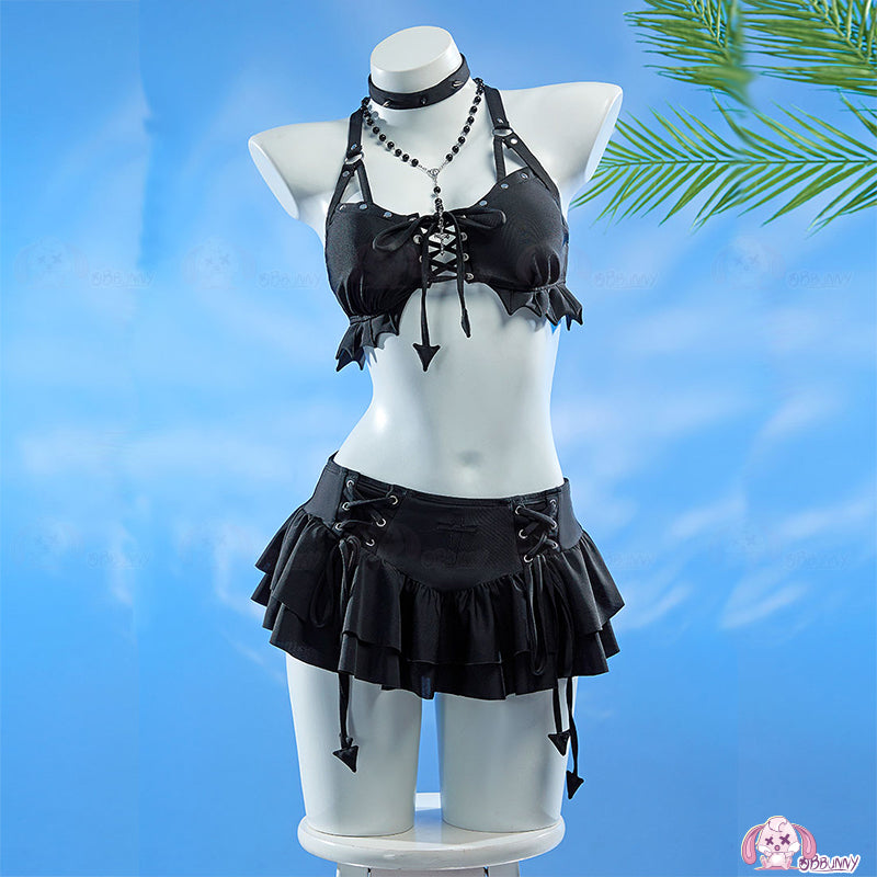 Gothic Sexy Swimsuit Cosplay Costume
