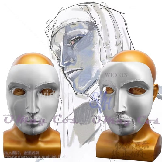 Baldwin IV Cosplay Silver Retro Face 3D Mask