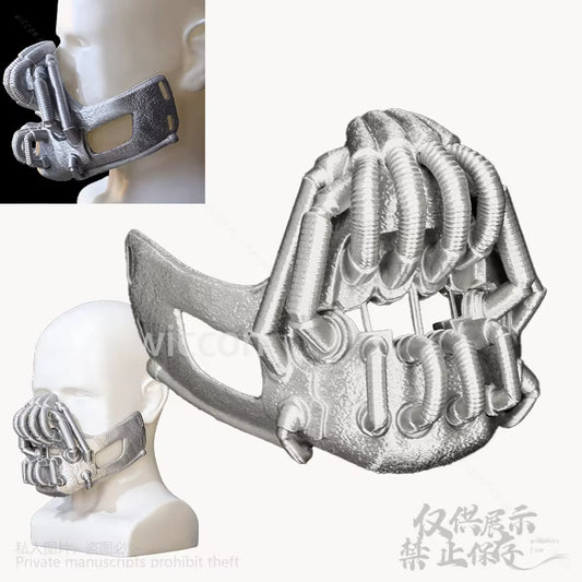 Dark Horror Movie Knight Silver Skull 3D Mask