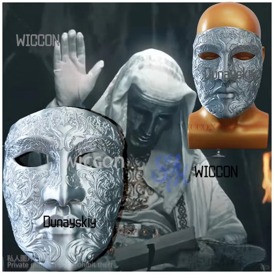 Baldwin IV Cosplay Silver Retro 3D Mask