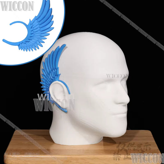 Blue Fashion Fairy  Ear Cosplay 3D Earrings Clip