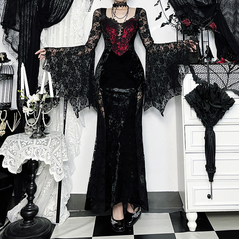 Dark-themed Vampire Chain Dress