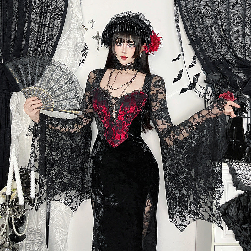 Dark-themed Vampire Chain Dress