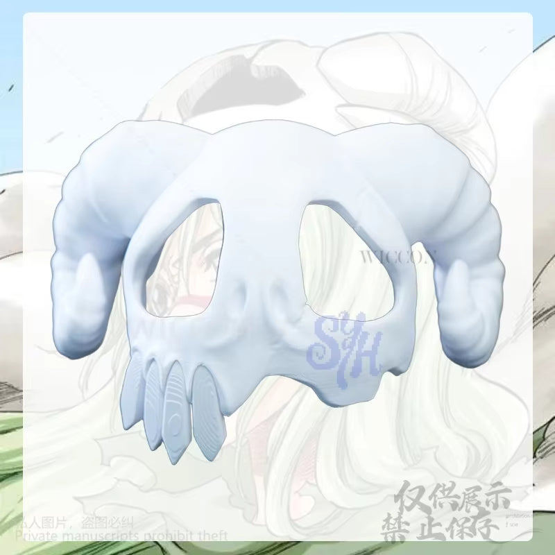 Neliel Cosplay 3D Sheep Horn Skull Half Face Mask