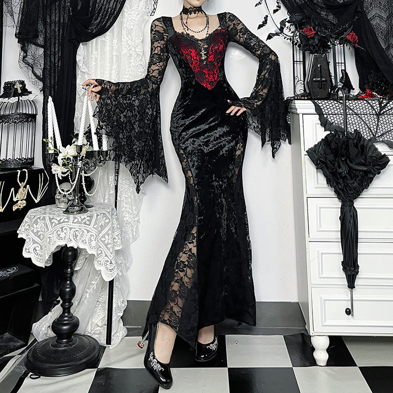 Dark-themed Vampire Chain Dress