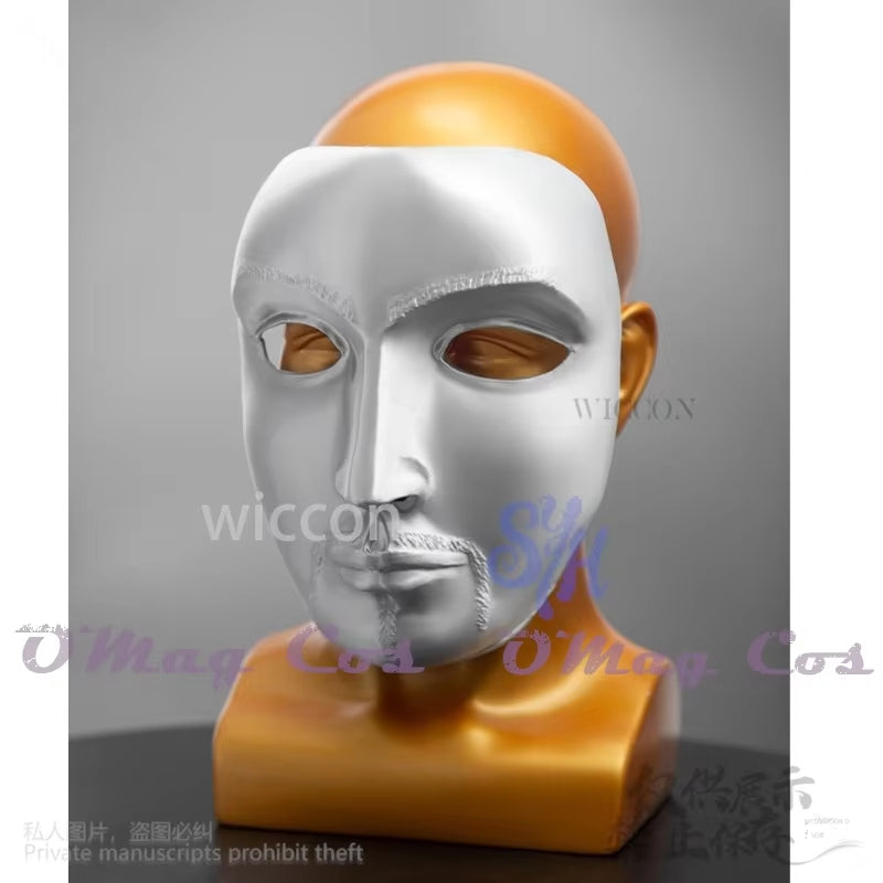 Baldwin IV Cosplay Silver Retro Face 3D Mask