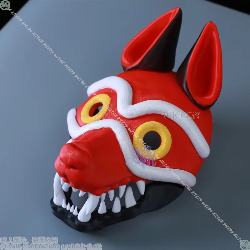 Furry Furrsuit Wolf 3D Movable Mask