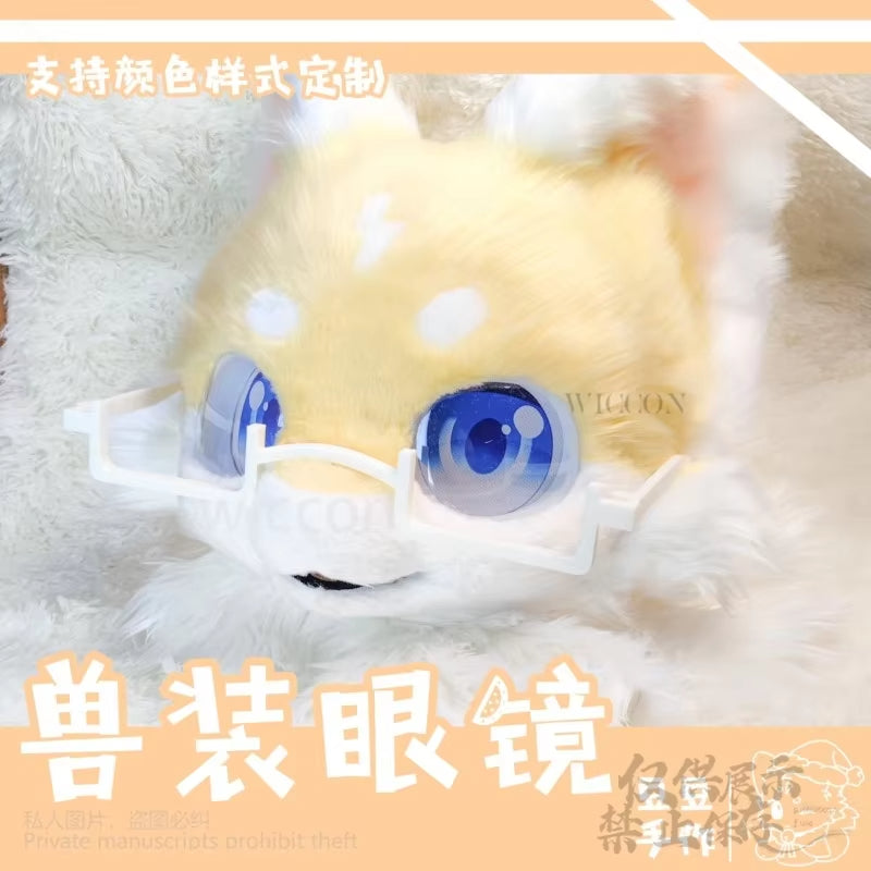 Animal Glasses Fursuit 3D Head Mask Base Prop