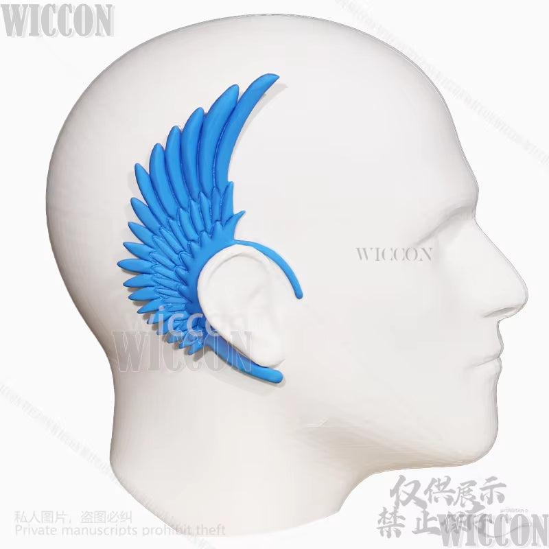 Blue Fashion Fairy  Ear Cosplay 3D Earrings Clip