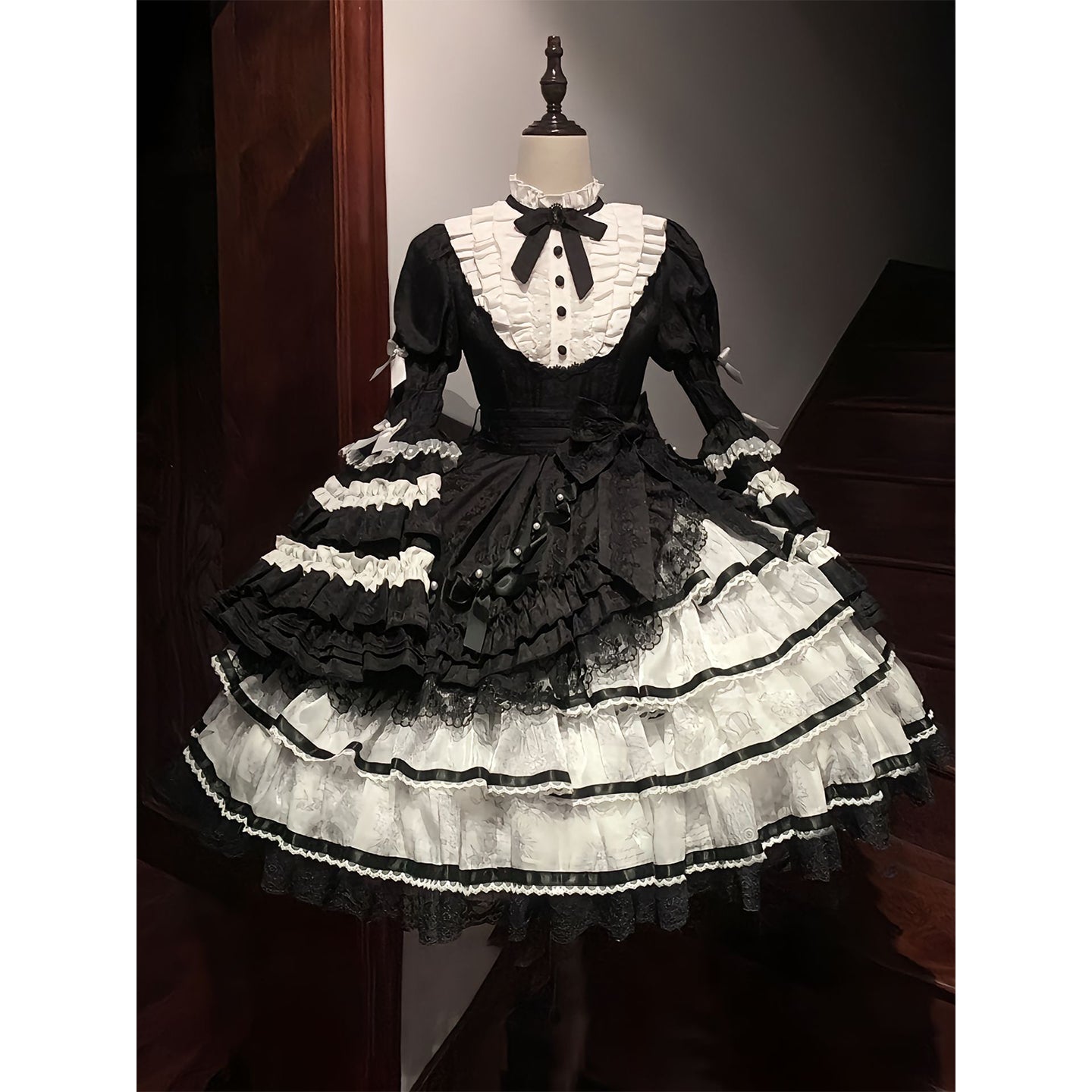 Black Gothic-style Lolita OP Dress
