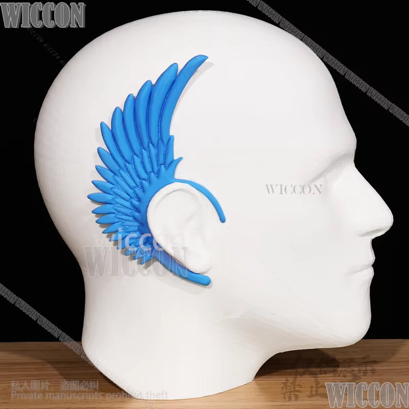 Blue Fashion Fairy  Ear Cosplay 3D Earrings Clip