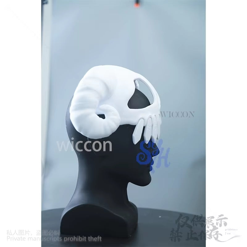 Neliel Cosplay 3D Sheep Horn Skull Half Face Mask