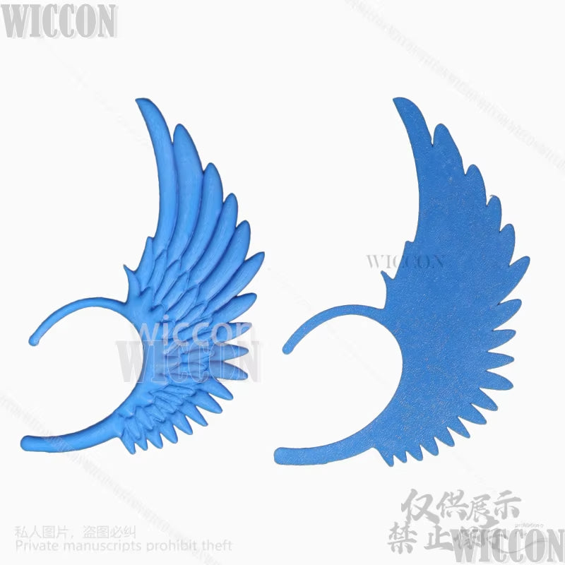 Blue Fashion Fairy  Ear Cosplay 3D Earrings Clip