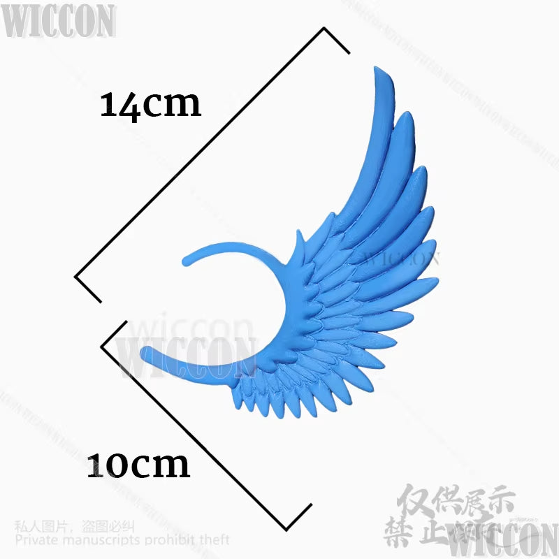 Blue Fashion Fairy  Ear Cosplay 3D Earrings Clip