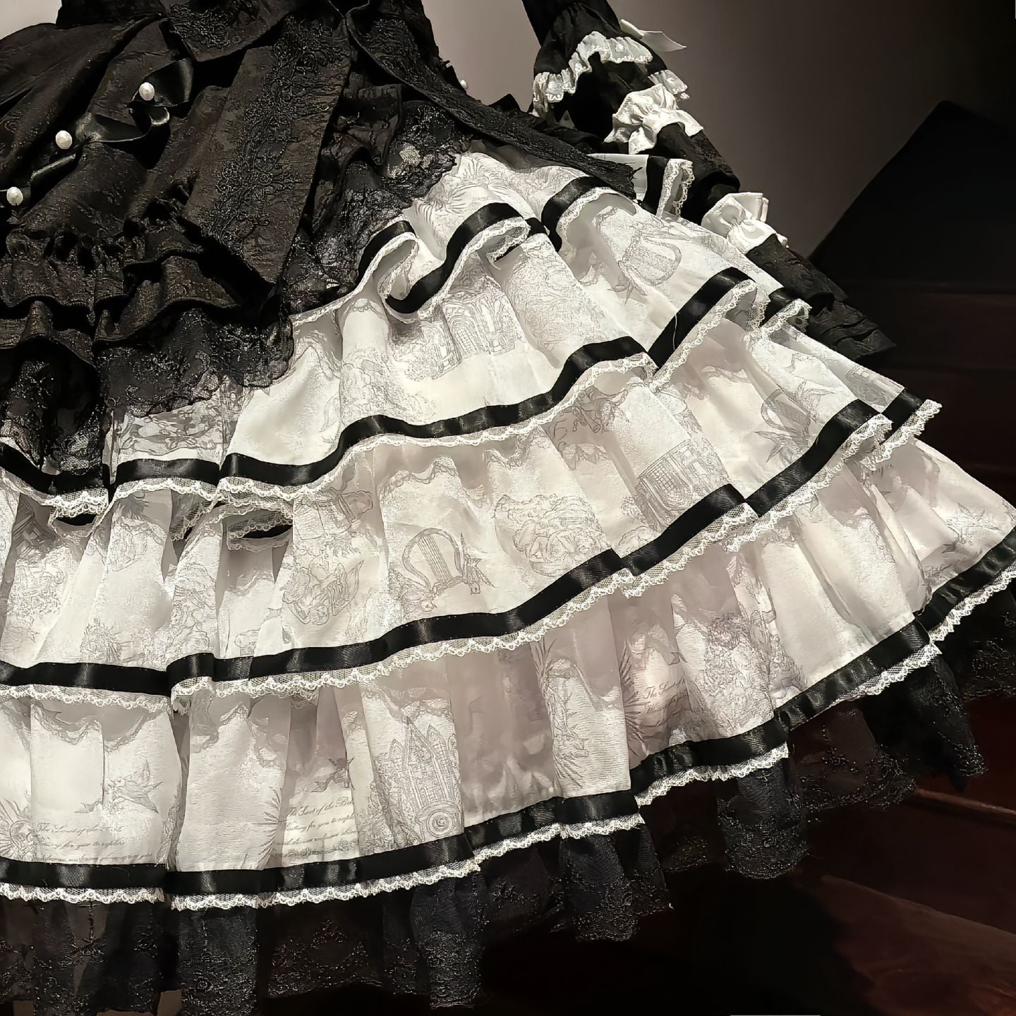 Black Gothic-style Lolita OP Dress