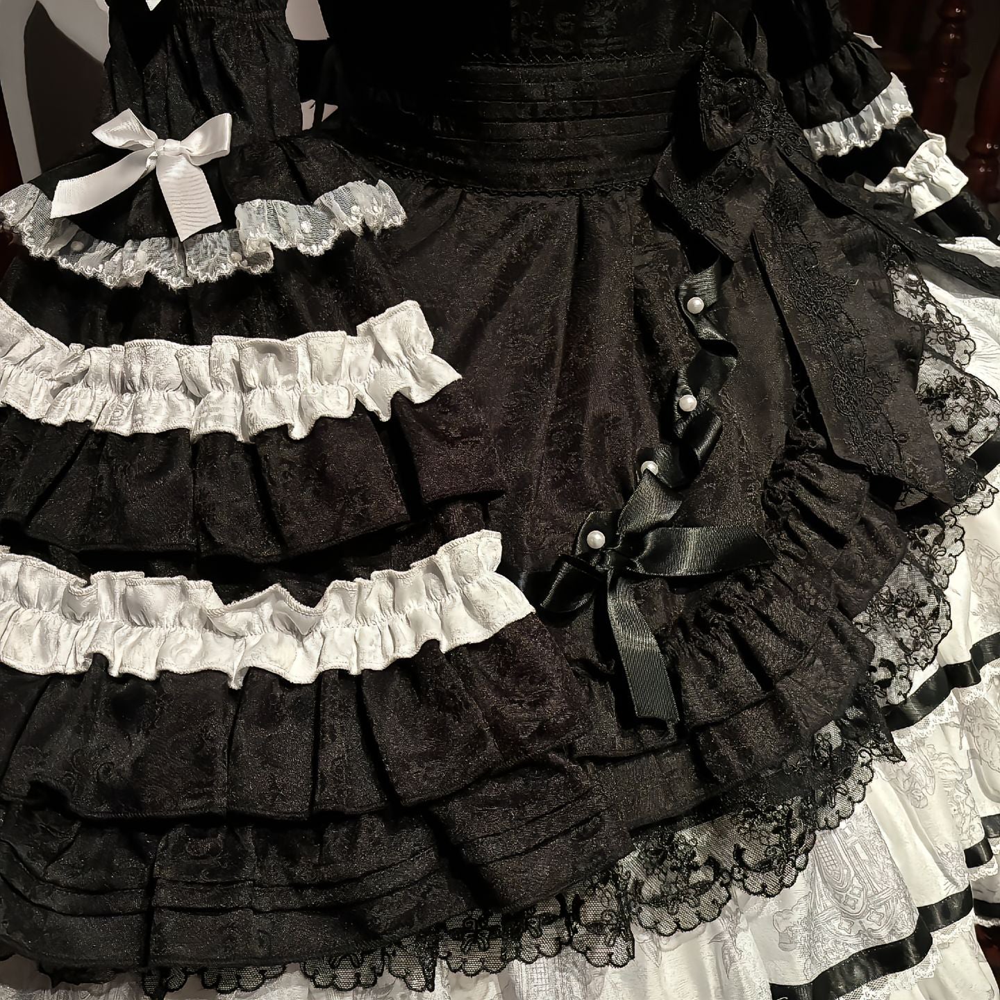 Black Gothic-style Lolita OP Dress