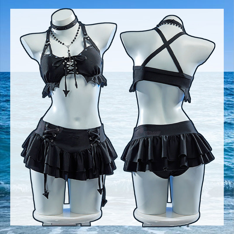 Gothic Sexy Swimsuit Cosplay Costume