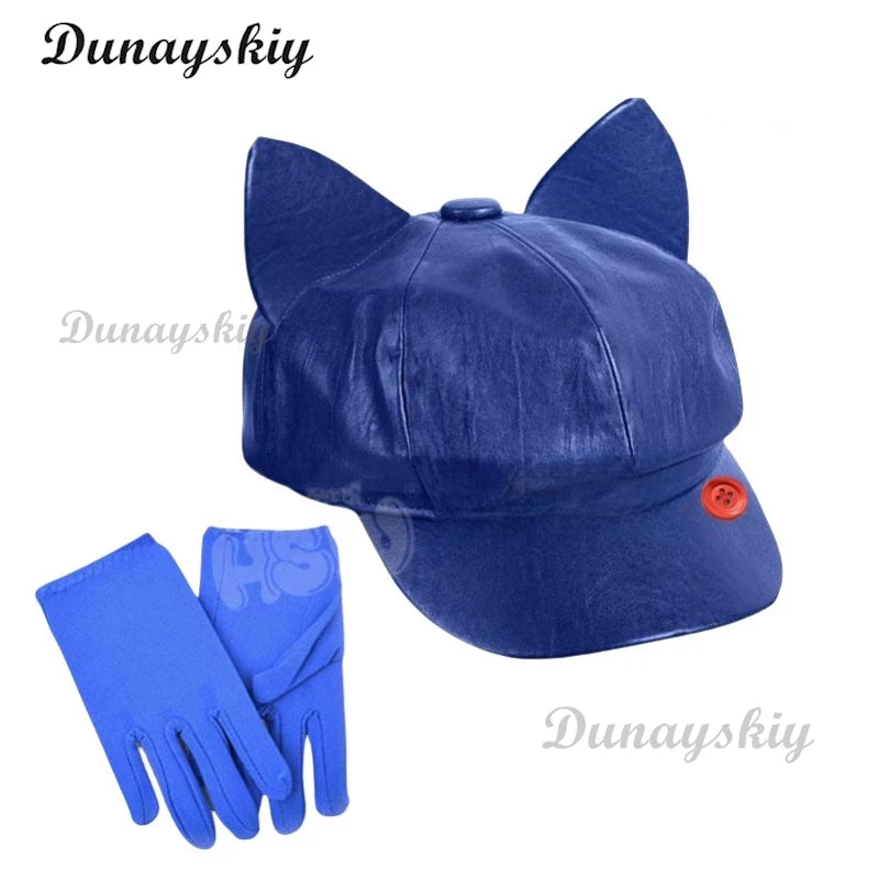 Anime Horror Game MiSide Cosplay Mita Мита Long Wig With Styled Double Ponytail Heat Resistant Synthetic Women Cos Customized