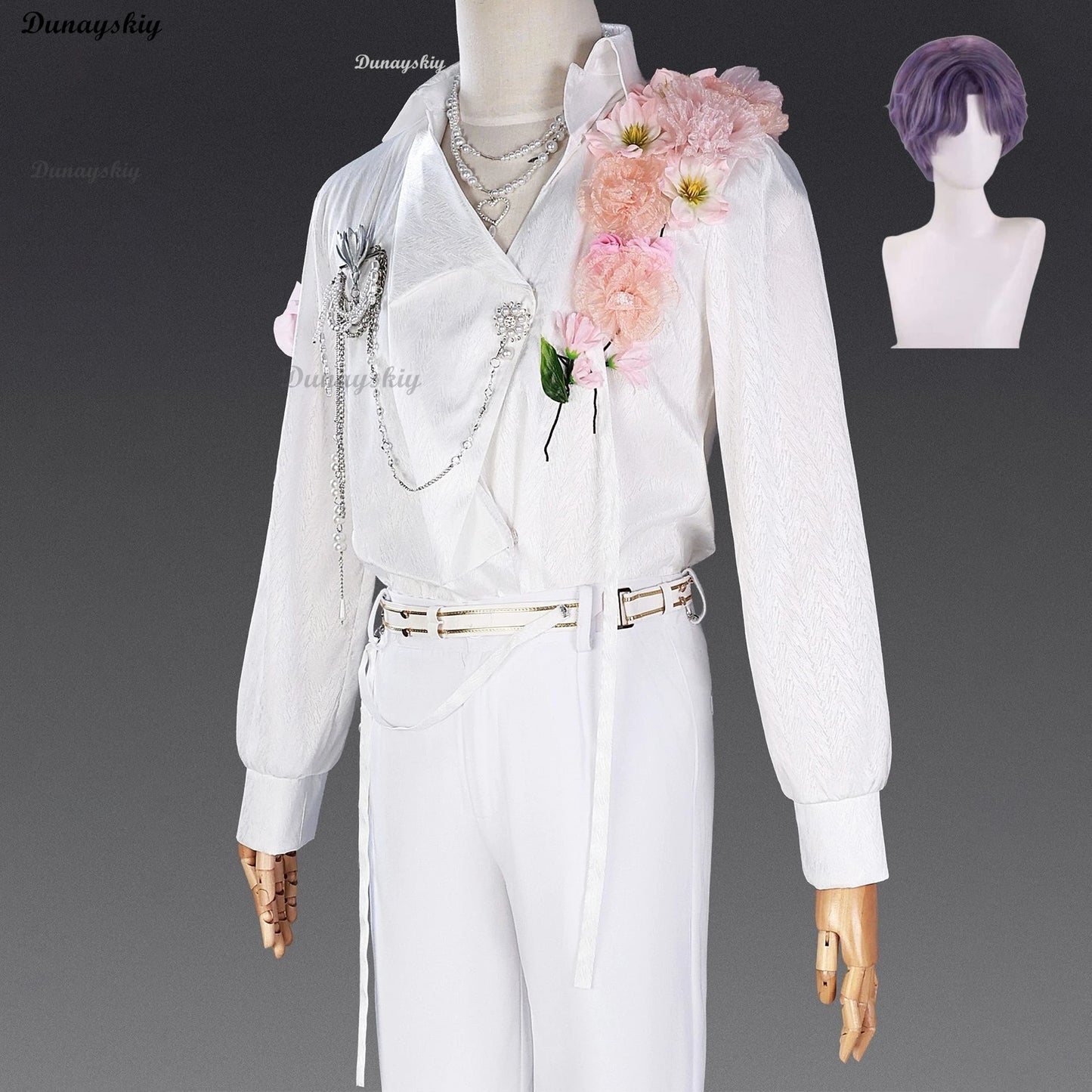 Game Love and Deepspace Zayne Rafayel Qi Cosplay Costume Flower Shirt Pants Fragrant Possession Uniform Halloween Party Prop