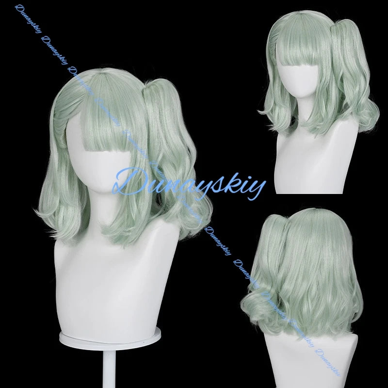 Zenless Zone Zero Virtual Idol Chinatsu Remi Cosplay Wig Game Zenless Zone Zero Cosplay Women 40cm Light Green Ponytail Wig