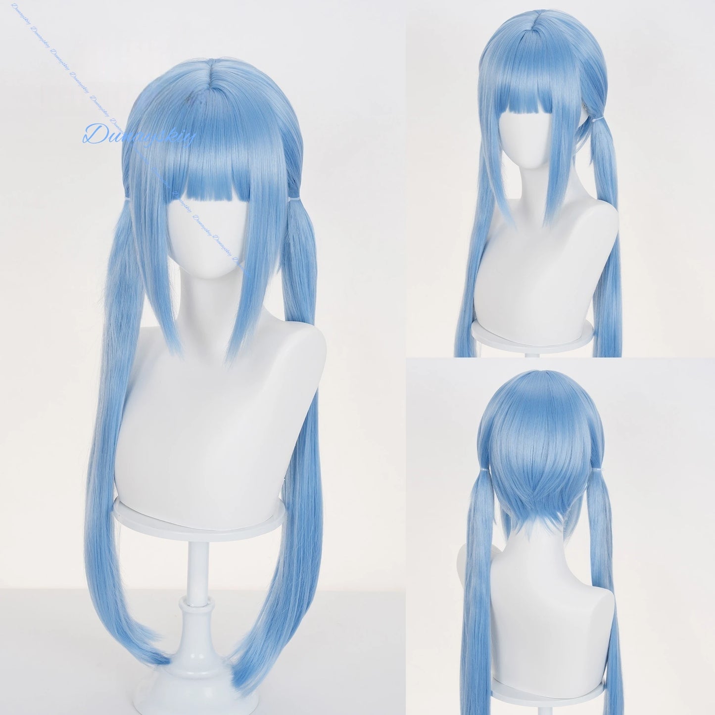 Game Honkai: Nexus Anima Cosplay Wig Prop Costume Blue Long Double Ponytails Wigs Kawaii Jirai Kei Girls Head Halloween