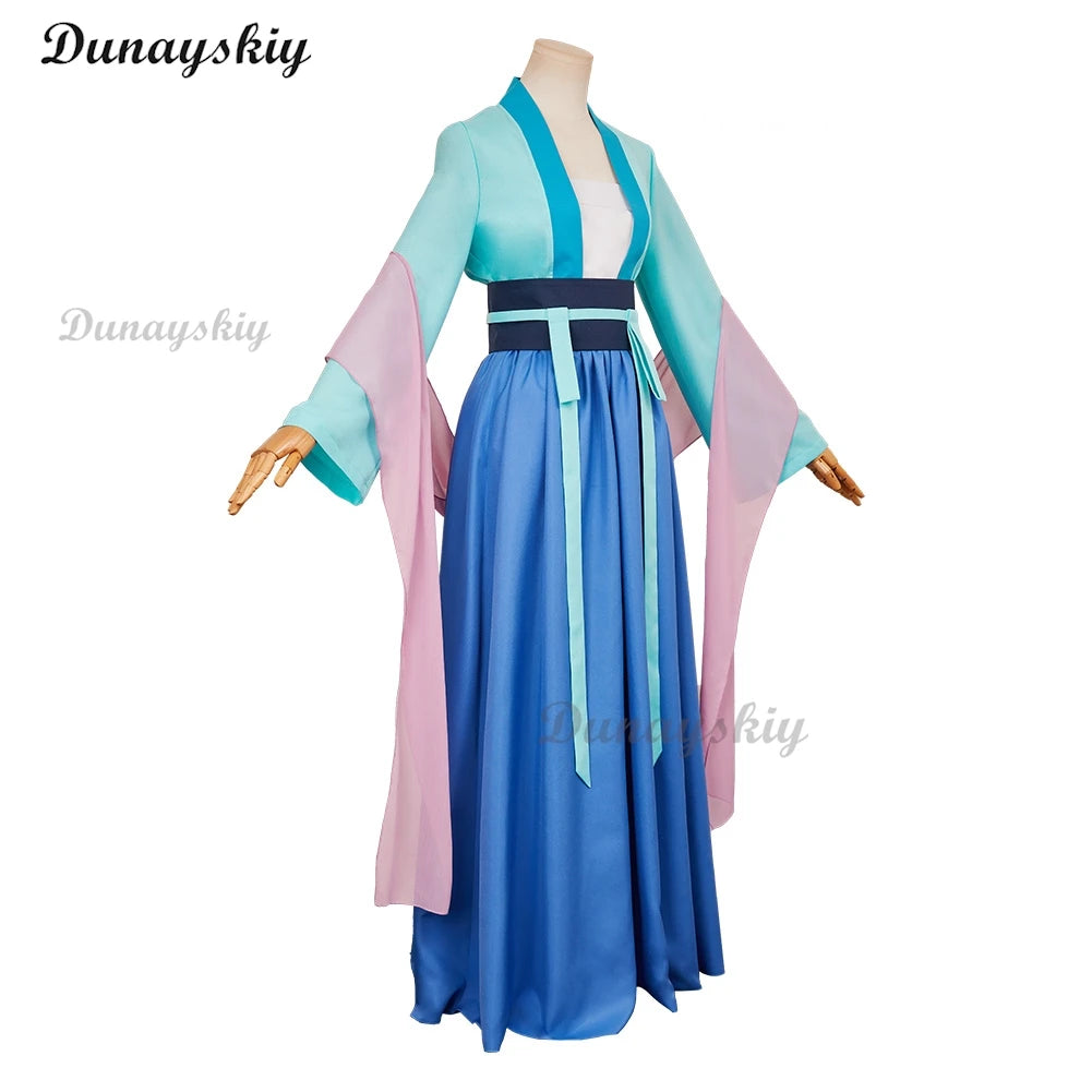 Maomao Jinshi Cosplay Costume Wig Kimono The Apothecary Anime Diaries Roleplay Clothing Outfits Halloween Carnival Party Dress