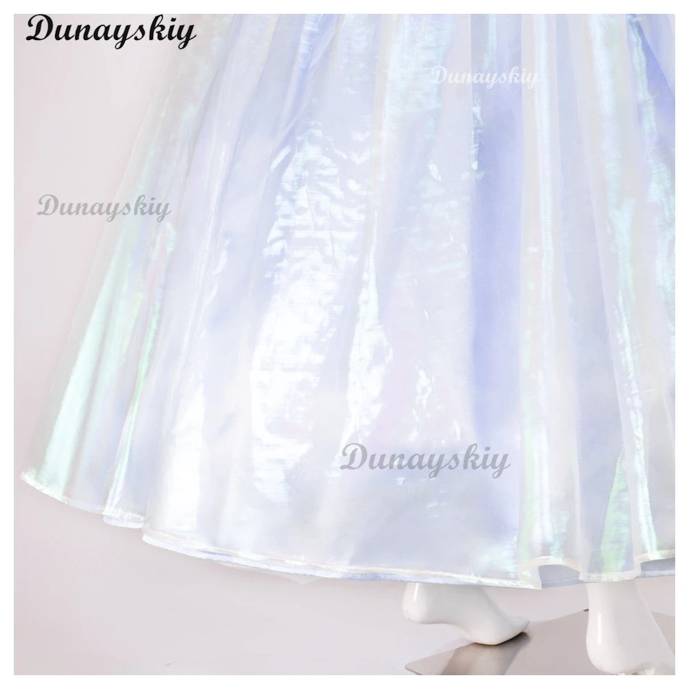 Movie Wicked Glinda Cosplay Costume Witch Women Purple Dress Princess Skirt Wedding Uniform Masquerade Carnival Clothes Outfit