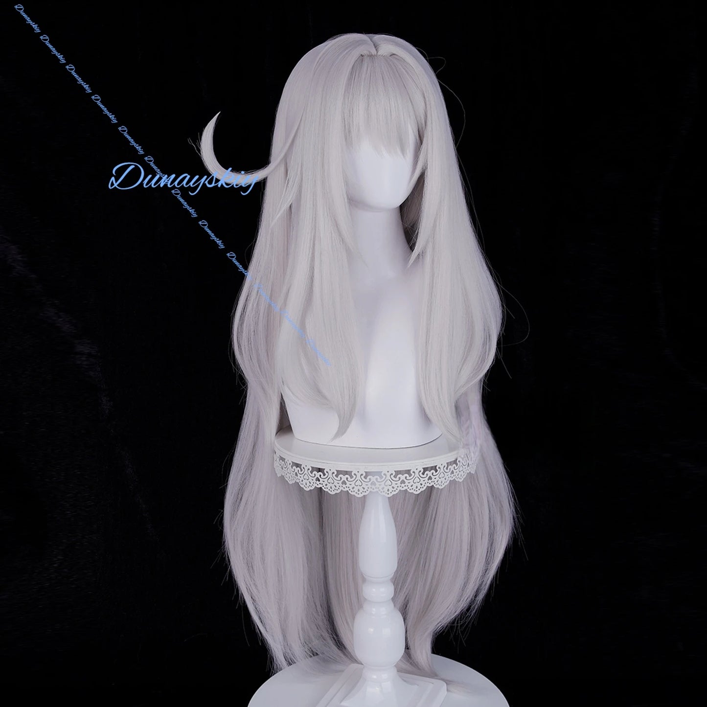 Game Genshin Impact Ronova Ruler of Death Cosplay Costume Silver Wig Red Headwear Woman Girl Halloween Cos Props Festival Suit