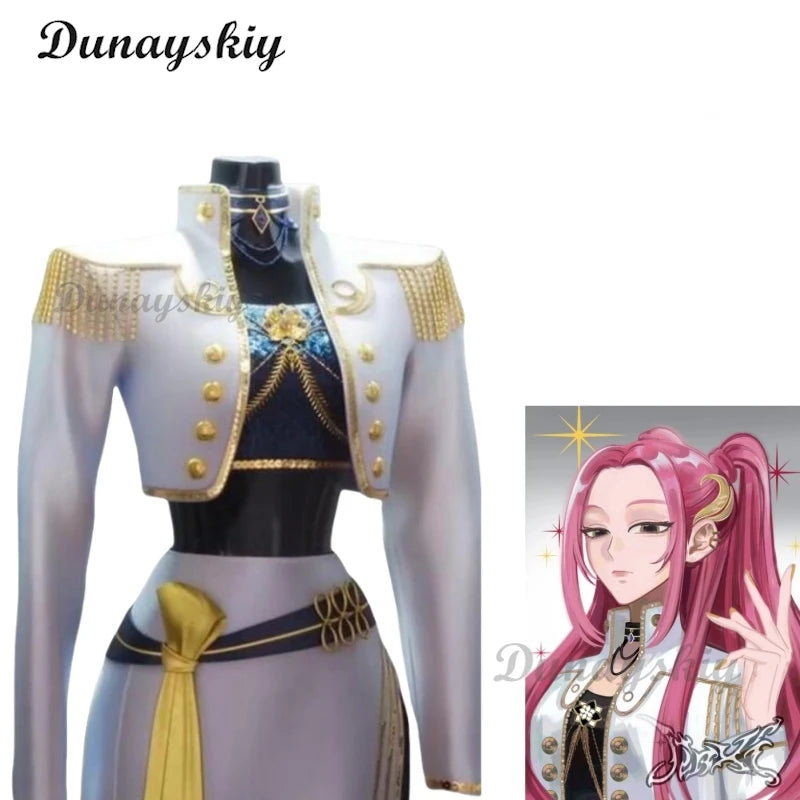 Kpop Demon Zoey Rumi Cosplay Costume Wig Hunters Mira Heavy Duty Y2K Cyber Metaverse Gothic Futuristic Stage Performance Outfit