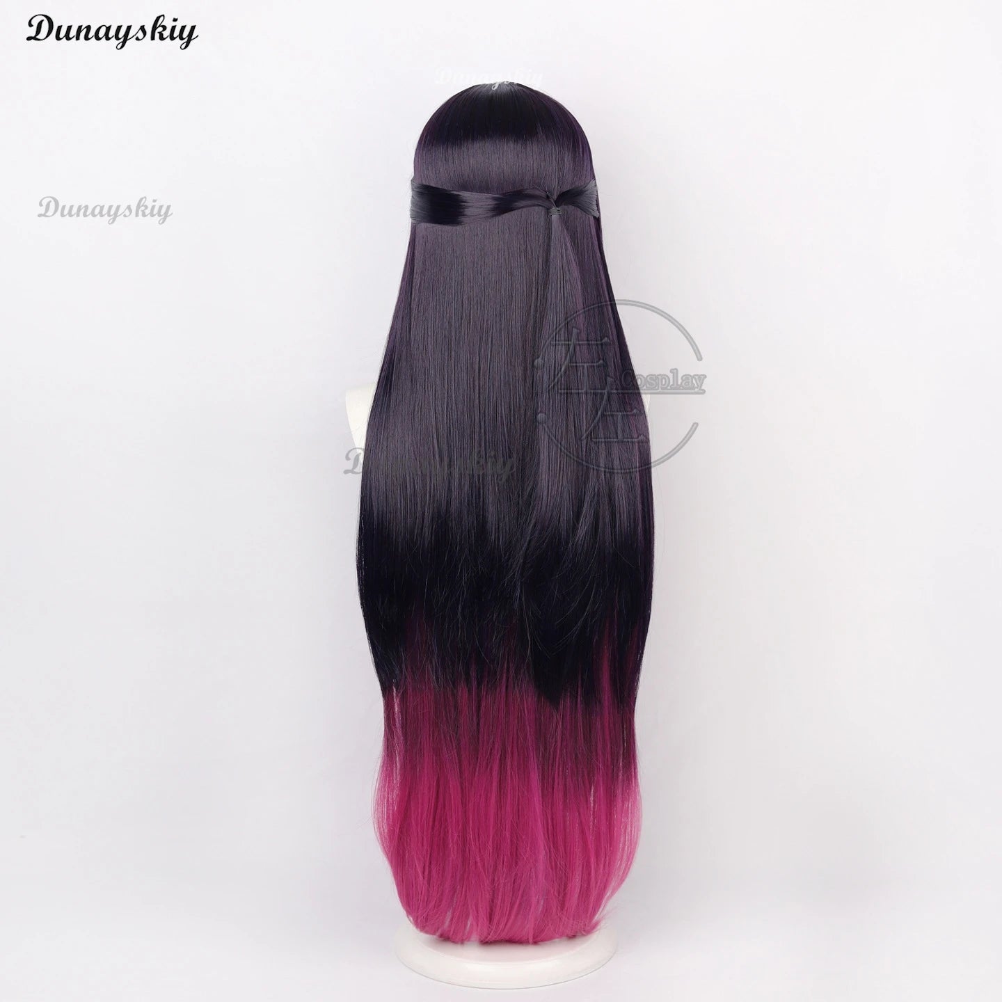 Hysilens Cosplay Game Honkai: Star Rai Wig Helektra Cosplay Wig Black Purple And Red 100cm Long Hair Wig For Halloween
