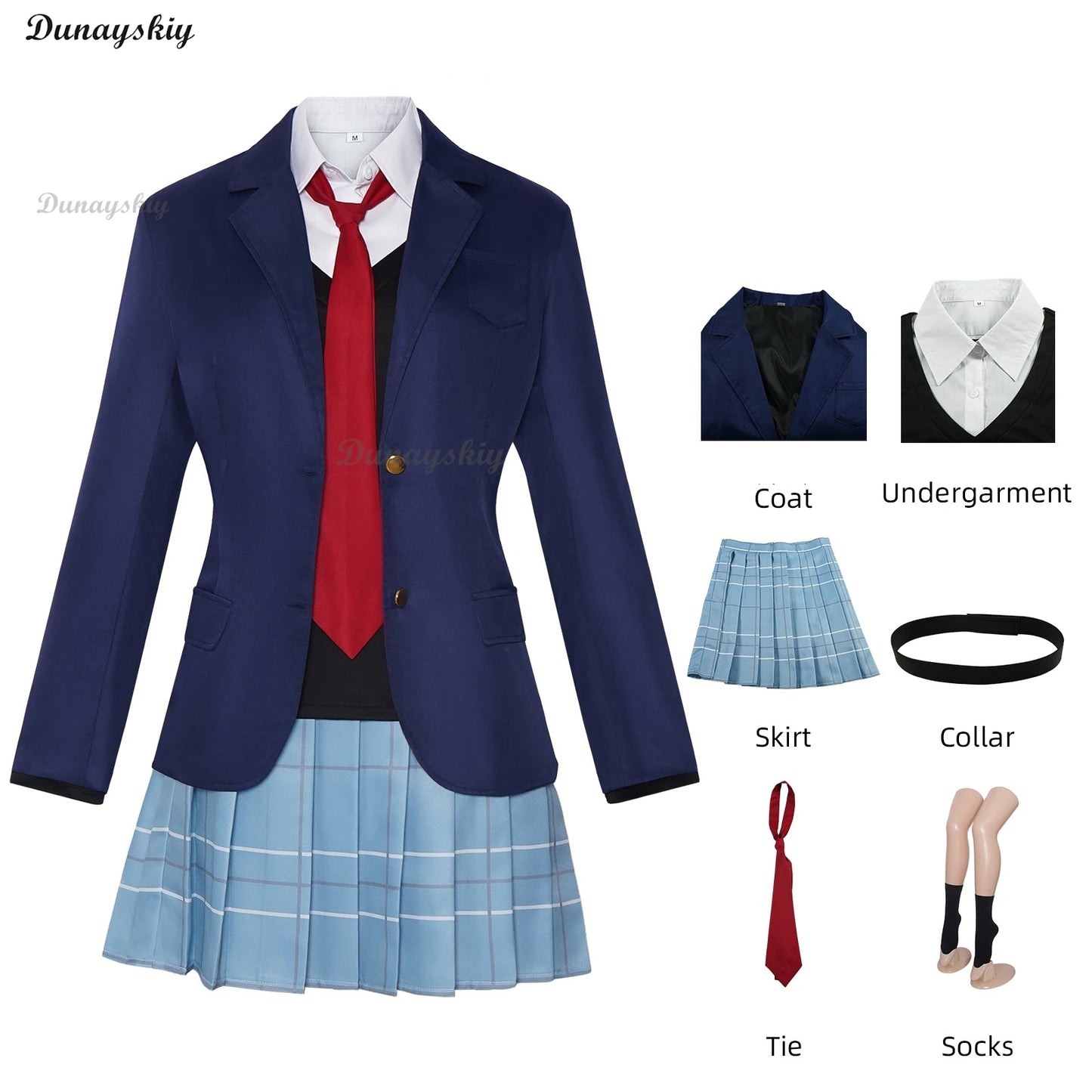 Anime My Dress-Up Gojo Wakana/ Kitagawa Marin Darling Cosplay Costume Wig Short Skirt Top JK Uniform Exhibition Party Role Play