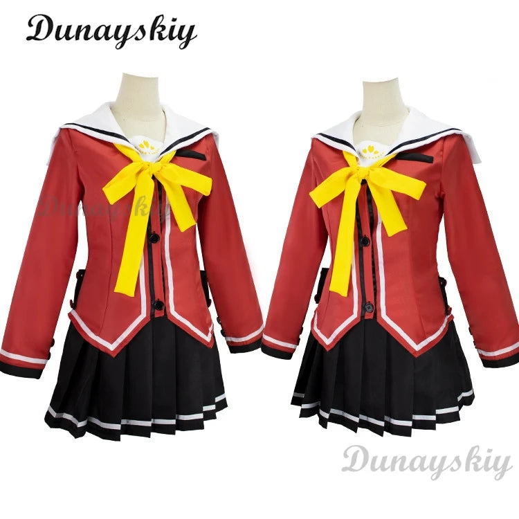 Anime Charlotte Tomori Nao Cosplay Costume Women JK Uniform Outfit Charlotte Tomori Nao Cos Wig Halloween Costumes Party Suit