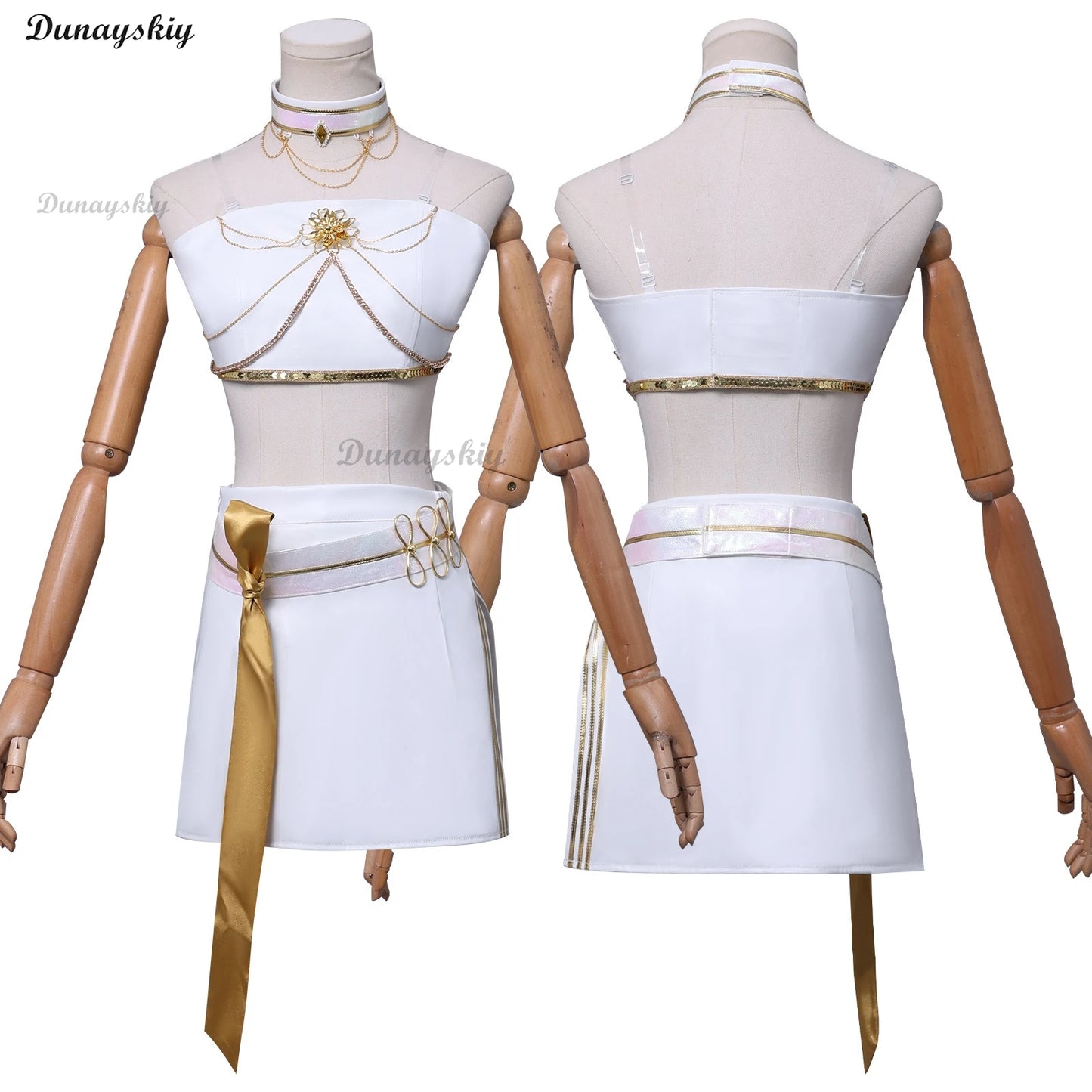 Kpop Demon Hunters Mira Rumi Zoey Heavy Duty Cosplay Costume Wig \ Gothic Futuristic Stage White Performance Outfits Customized