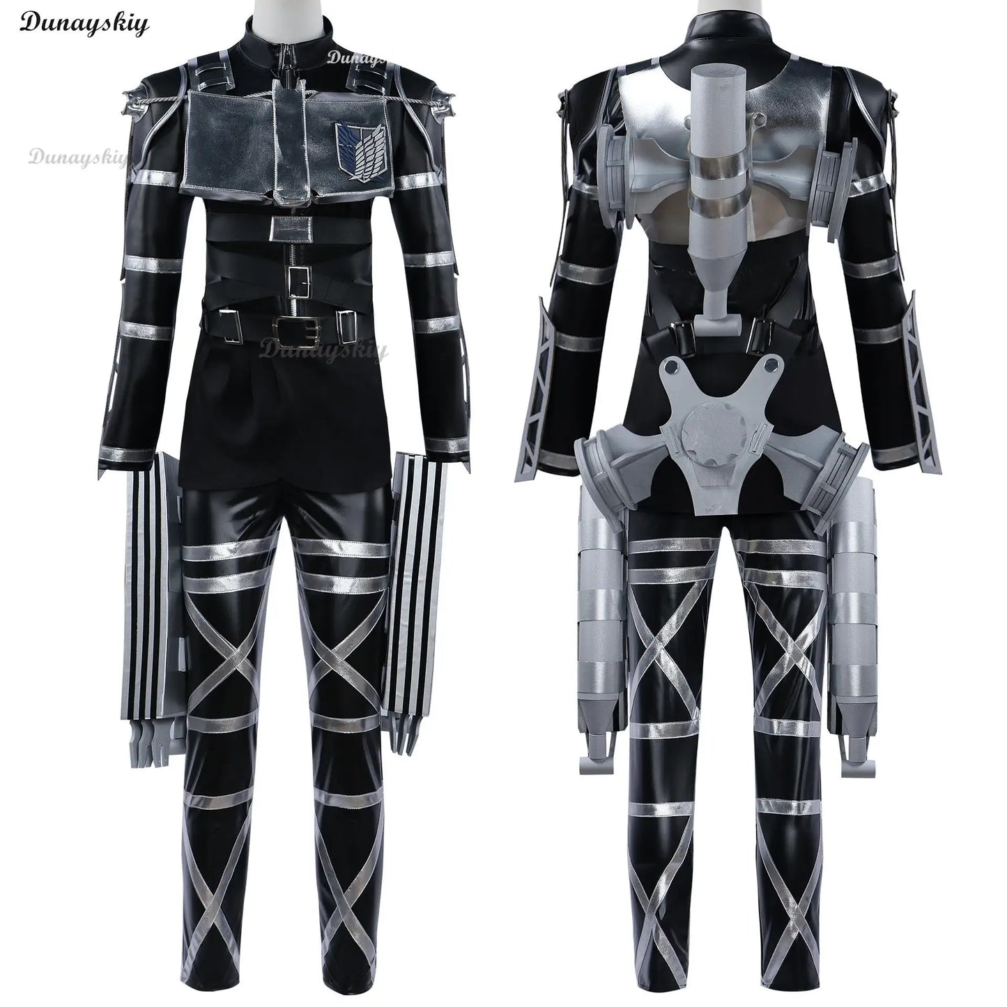 Anime AOT The Final Season 4 Team Uniform Eren Levi Cosplay Costume Harness Armor Halloween Costume