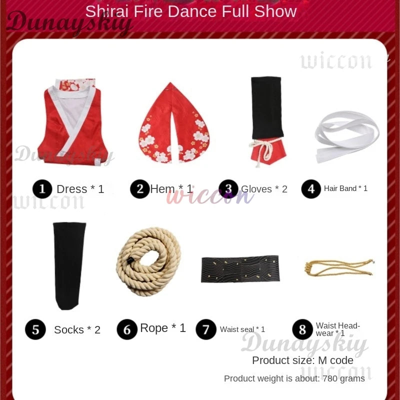 Streetfighter Cosplay Mai Shiranui Cosplay Costume Women Disguise Clothes Roleplay Outfits Fantasy Halloween Carnival Party Suit