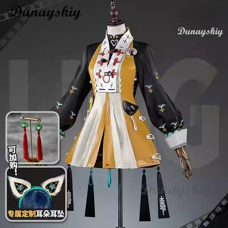 Zenless Zone Zero Belle Cosplay Costume Wig Uniform Outfit For Women Girls Vest Shorts Socks Full Set Delicate Sunlight Carnival