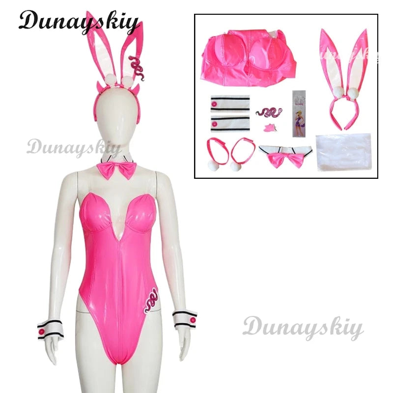 Alice Sexy Bunny Girl Tights Jumpsuits Cosplay Costume Wig NIKKE Goddess of Victory Women Girl Bunny Suit Pink Black White