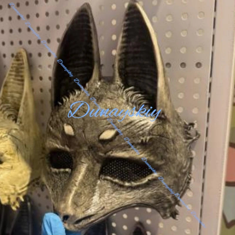 Fox Mask Hinako Shimizu Cosplay Costume Silent Game White Suit Wig Mask Earrings Halloween RolePlay Party