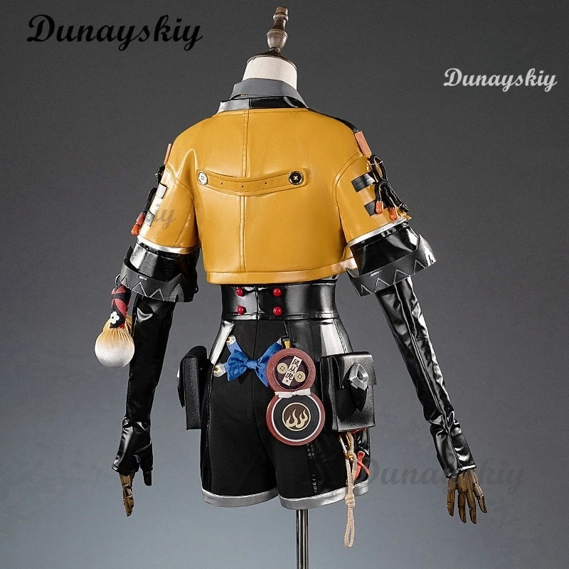 Zenless Zone Zero Ju Fufu Jacket Shorts Cosplay Costume Wig Uniform Yunkui Summit Halloween Party for Women Girls Carnival Props