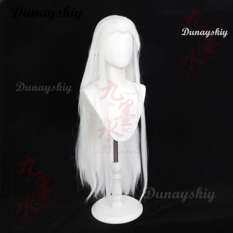 Anime Movies Nezha Aoguang Cosplay Wig White  Long Hair Headwear Corn Ao Bing Props Ne Zha 2 Halloween Party Women Men Gifts