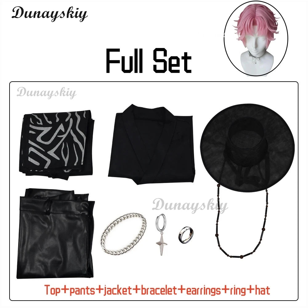 Anime Movie Demon KPOP Saja Boys Jinu Cosplay Costume Your Idol Black Robes Unisex Outfit Halloween Disguise for Adult Outfit