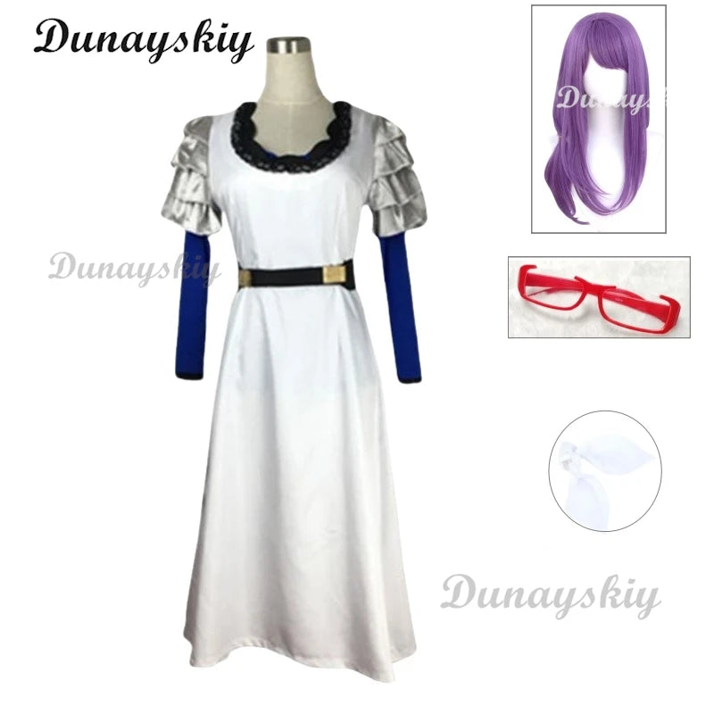 Kamishiro Rize Cosplay Costume Wig Glasses Hair Band Shoes Long Sleeve Dress Accessories Women Role Play Comic Anime Suit Outfit