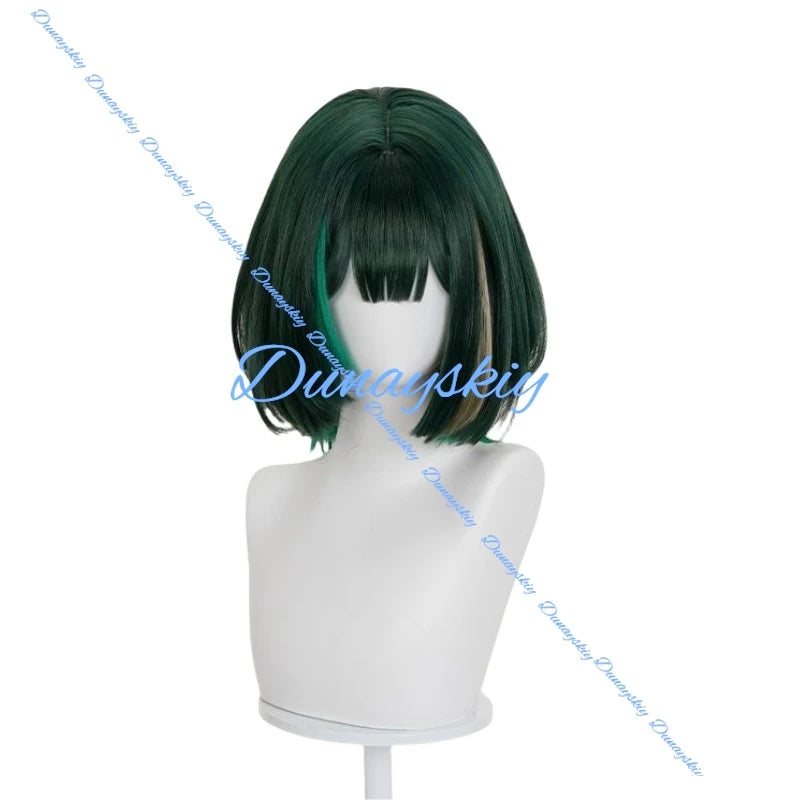 Genshin Impact Nefer Cosplay Costume Wig Uniform Five-star Dendro Catalyst Halloween Party Women Girls Game Accessory Prop